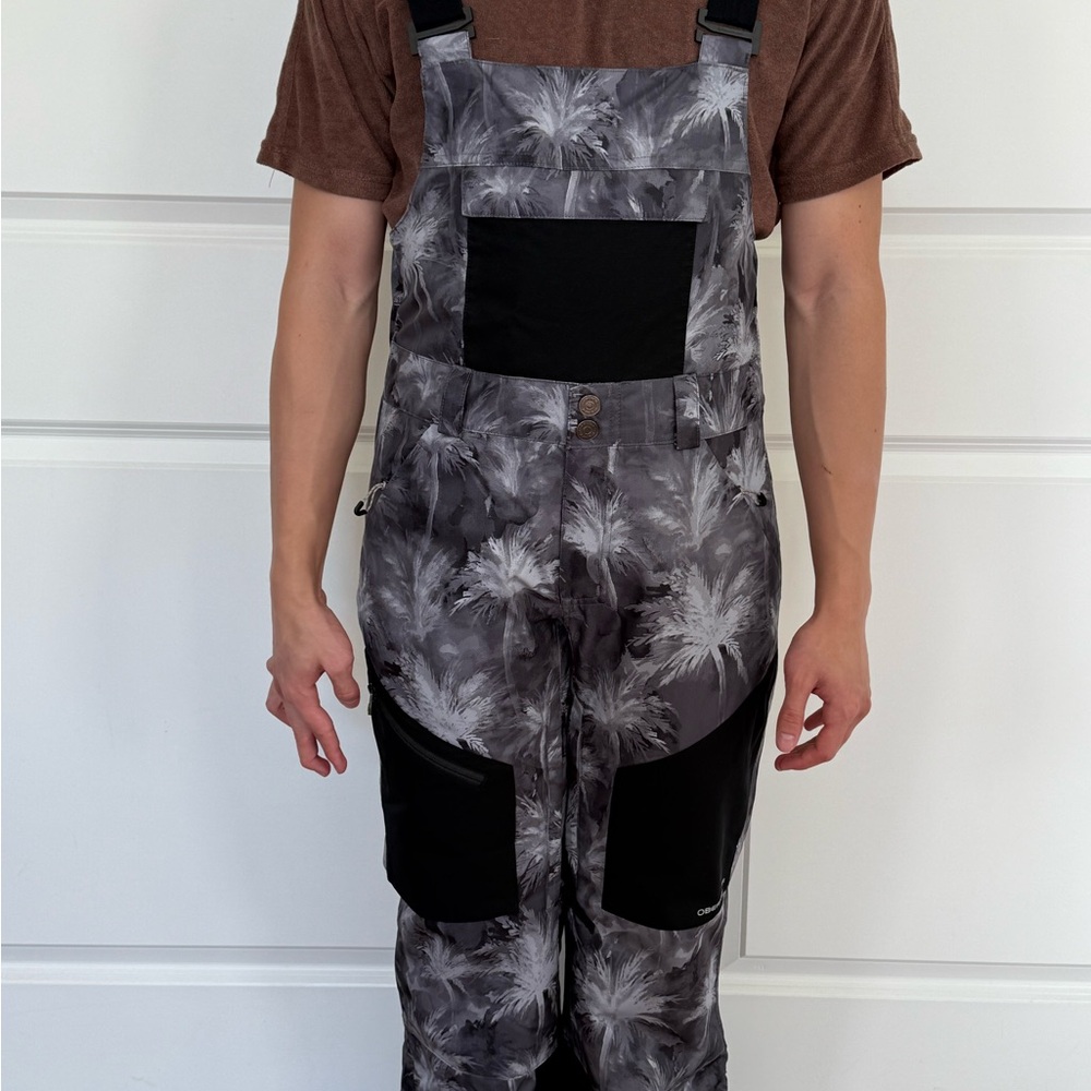 Obermeyer Teen Black and Gray Snow Overalls